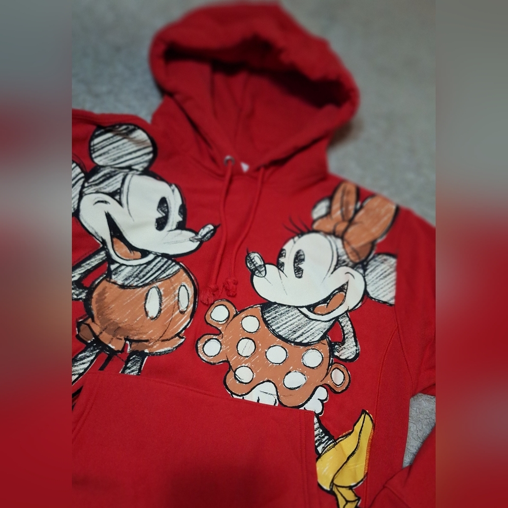Champion Disney Mickey & Friends Reverse Weave Hoodie Wimans Large - Picture 3 of 7
